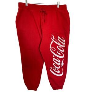 Coca Cola sweat pants size XL (15-17) red with white logo